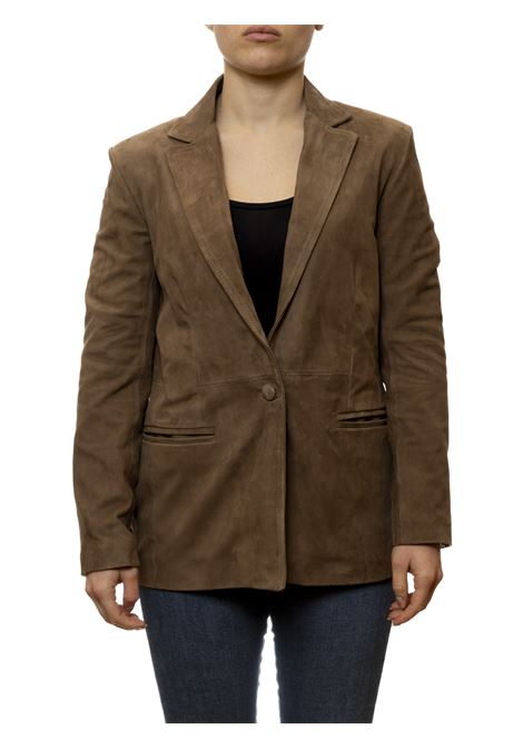 blazer camoscio tortora PK BY PASKAL | 126CAM-TORTORA